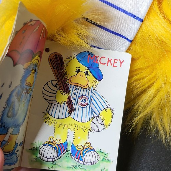 Vintage 1988 Googles by Ganz Mickey Duck Baseball Plush Stuffed Animal 80s Retro - Picture 5 of 14